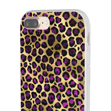 Load image into Gallery viewer, Pink and Gold Cheetah Leopard Print Flexi Phone Case