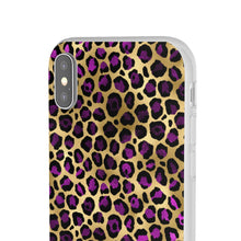 Load image into Gallery viewer, Pink and Gold Cheetah Leopard Print Flexi Phone Case