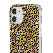 Load image into Gallery viewer, Gold Cheetah Leopard Print Flexi Phone Case
