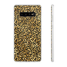 Load image into Gallery viewer, Gold Cheetah Leopard Print Flexi Phone Case