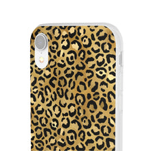 Load image into Gallery viewer, Gold Cheetah Leopard Print Flexi Phone Case