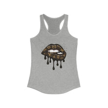 Load image into Gallery viewer, LV Logo Dripping Lips-Brown, Racerback Tank