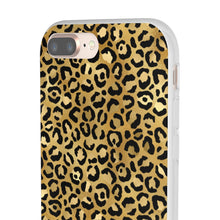Load image into Gallery viewer, Gold Cheetah Leopard Print Flexi Phone Case