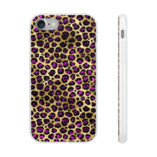 Load image into Gallery viewer, Pink and Gold Cheetah Leopard Print Flexi Phone Case