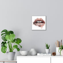 Load image into Gallery viewer, Gold Drip Lip Designer, Canvas Wrap