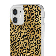 Load image into Gallery viewer, Gold Cheetah Leopard Print Flexi Phone Case