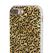 Load image into Gallery viewer, Gold Cheetah Leopard Print Flexi Phone Case