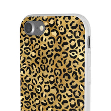 Load image into Gallery viewer, Gold Cheetah Leopard Print Flexi Phone Case