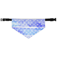 Load image into Gallery viewer, Inspired Blue Watercolor Pet Bandana Collar