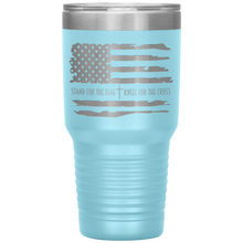 Load image into Gallery viewer, Stand for the Flag Kneel for the Cross, 30oz Tumbler

