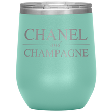 Load image into Gallery viewer, Chanel and Champagne Wine Tumbler