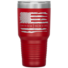Load image into Gallery viewer, Stand for the Flag Kneel for the Cross, 30oz Tumbler