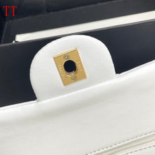 Load image into Gallery viewer, White Medium Lambskin Double Flap
