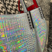 Load image into Gallery viewer, CL Iridescent Silver Tote
