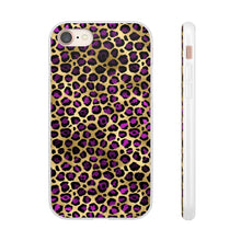 Load image into Gallery viewer, Pink and Gold Cheetah Leopard Print Flexi Phone Case
