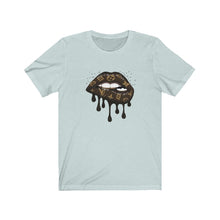 Load image into Gallery viewer, LV Logo Dripping Lips-Brown, Unisex Tee
