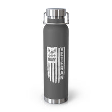 Load image into Gallery viewer, Navy Veteran, 22oz Vacuum Insulated Bottle

