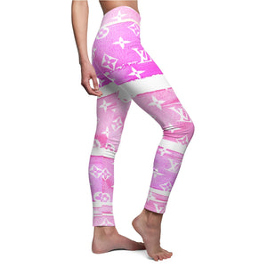 Ladie's Inspired Red Watercolor Casual Leggings