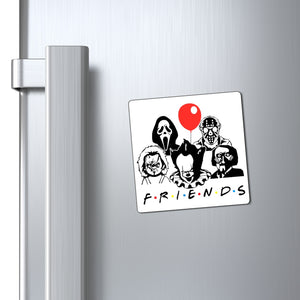 Friends Horror Magnet, Horror Movie Fans, Jason, Chucky, IT, Jigsaw