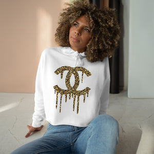 Cheetah Logo Drip Cropped Sweatshirt