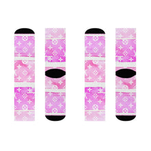 Load image into Gallery viewer, Inspired Pink Watercolor Crew Socks
