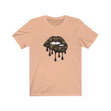 Load image into Gallery viewer, LV Logo Dripping Lips-Brown, Unisex Tee
