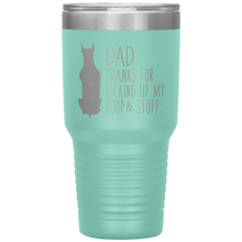 Load image into Gallery viewer, Doberman, Dad Thanks For Picking Up My Poop! 30oz Tumbler
