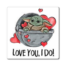 Load image into Gallery viewer, Love You I Do, Little Green Baby Magnet
