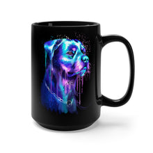 Load image into Gallery viewer, Rottweiler Watercolor Black Coffee Mug
