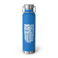 Load image into Gallery viewer, Navy Veteran, 22oz Vacuum Insulated Bottle
