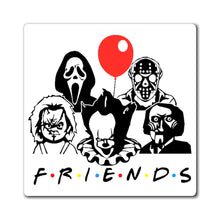 Load image into Gallery viewer, Friends Horror Magnet, Horror Movie Fans, Jason, Chucky, IT, Jigsaw
