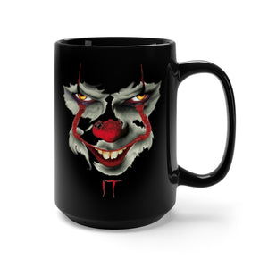 Scary Clown Horror Movie Mug, Black Coffee Mug