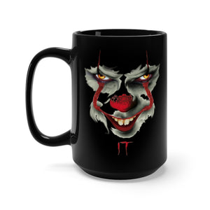 Scary Clown Horror Movie Mug, Black Coffee Mug