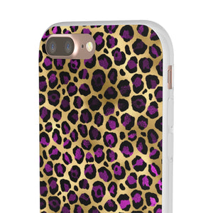 Pink and Gold Cheetah Leopard Print Flexi Phone Case
