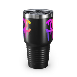 Multi-Colored Print CC Drip Logo, 30oz Tumbler