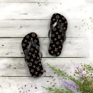 Brown LV Flip Flops