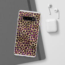 Load image into Gallery viewer, Pink and Gold Cheetah Leopard Print Flexi Phone Case

