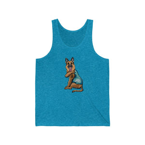 German Shepherd I Love Mom Tattoo, Funny Dog Tank, Unisex Tank