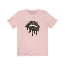 Load image into Gallery viewer, LV Logo Dripping Lips-Brown, Unisex Tee

