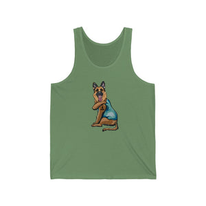 German Shepherd I Love Mom Tattoo, Funny Dog Tank, Unisex Tank