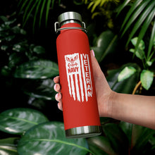 Load image into Gallery viewer, Navy Veteran, 22oz Vacuum Insulated Bottle
