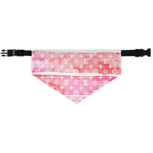 Inspired Red Watercolor Pet Bandana Collar