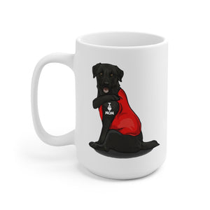 Black Lab Dog, I Love Mom Tattoo, Coffee Mug