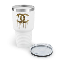 Load image into Gallery viewer, Cheetah Print CC Drip Logo, 30oz Tumbler
