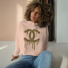 Load image into Gallery viewer, Cheetah Logo Drip Cropped Sweatshirt
