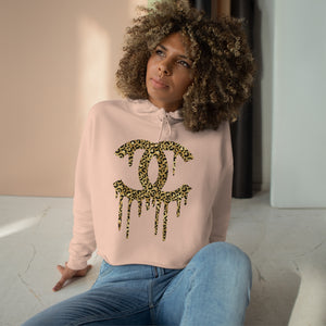 Cheetah Logo Drip Cropped Sweatshirt