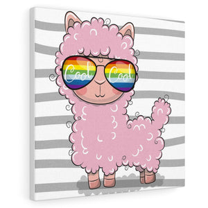 Cool Llama, Canvas Wrap