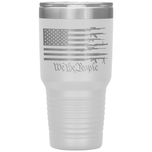 We The People American Flag with Guns, 30oz Tumbler