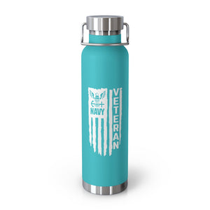 Navy Veteran, 22oz Vacuum Insulated Bottle