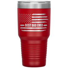 Load image into Gallery viewer, Best Dad Ever, Distressed Flag, 30oz Tumbler

